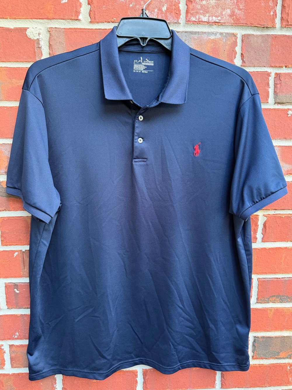 Polo Ralph Lauren Men’s XL Navy Blue Short-Sleeve Performance Golf Polo Shirt F9